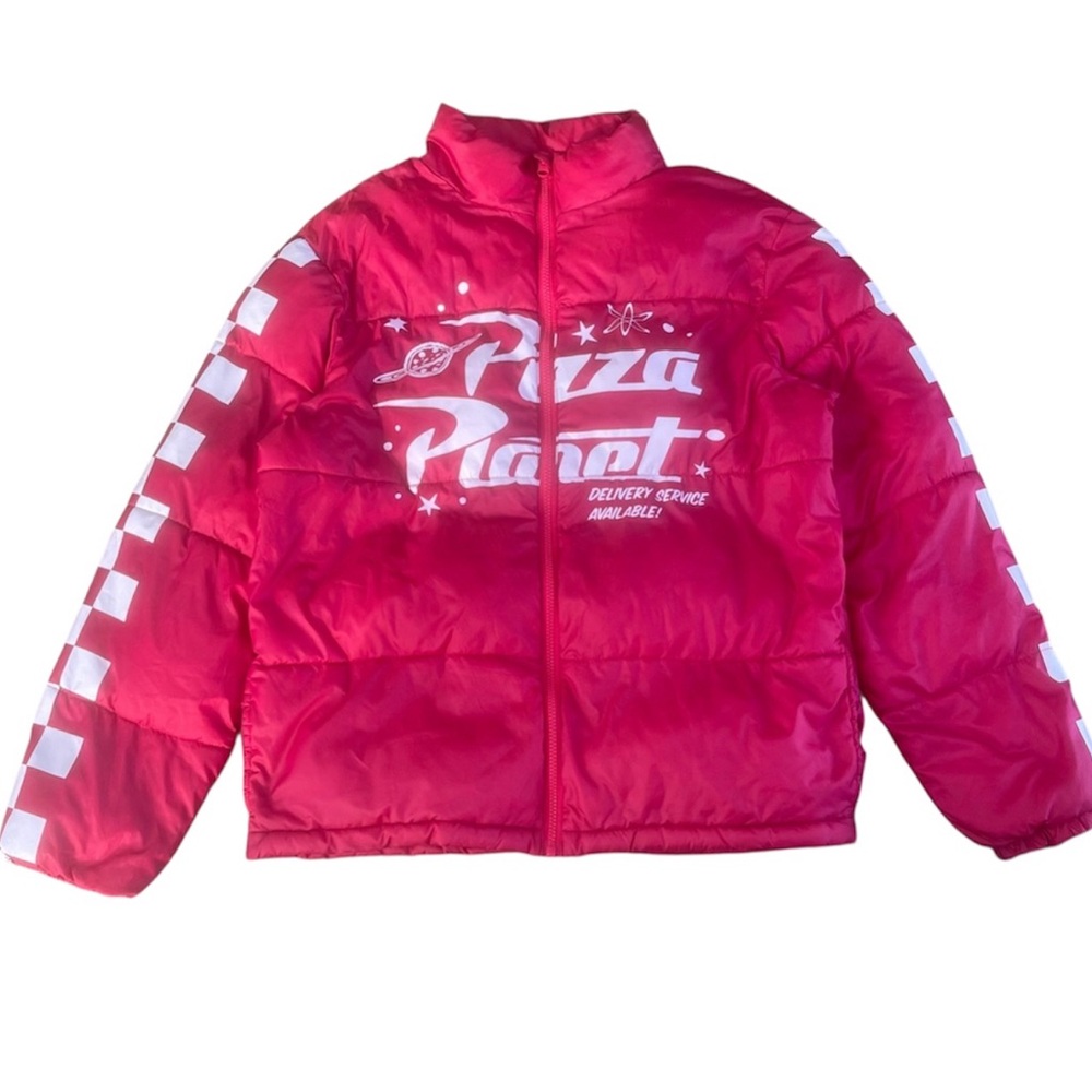 Disney Parks Toy Story Pizza Planet Puffer Jacket Full Zip Size Medium